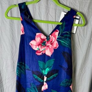 Banana Republic Navy Floral Maxi Dress with pockets